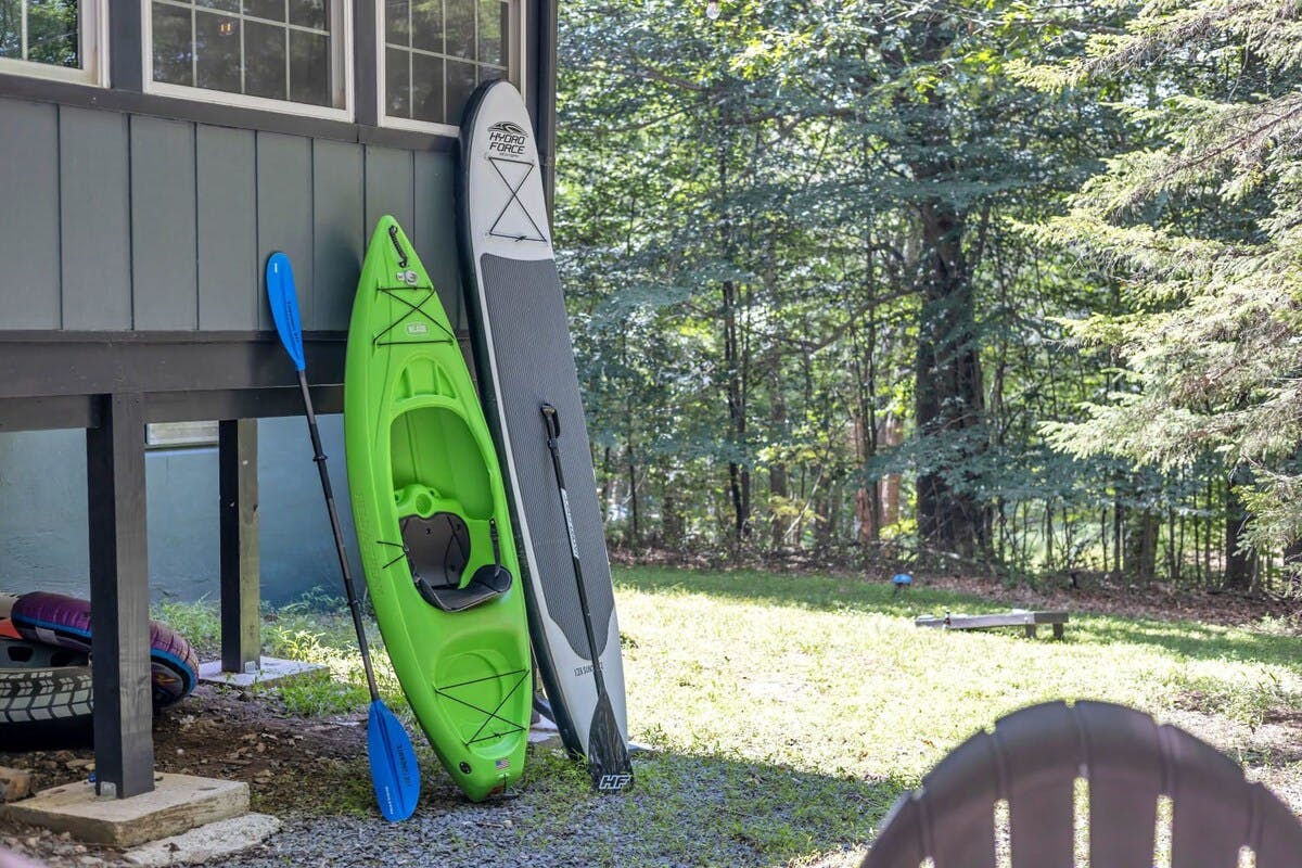 Soleil Chalet | Pocono Vacation Rental | Kaya for rent! $30 per kayak per stay}